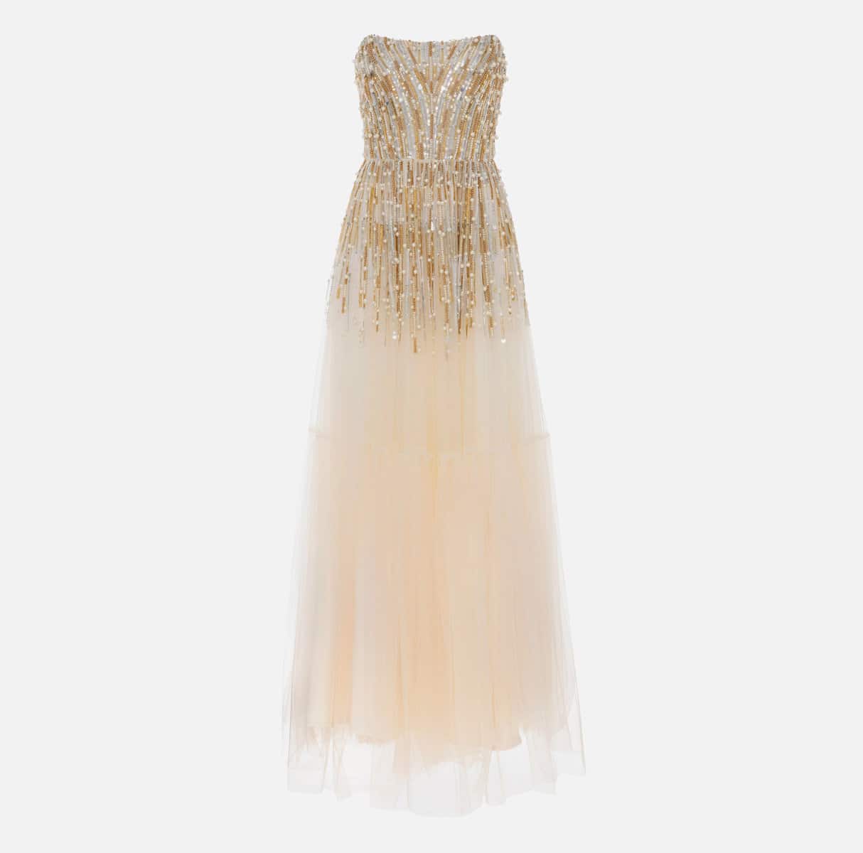 Red Carpet dress with sequins and pearls - Image 4